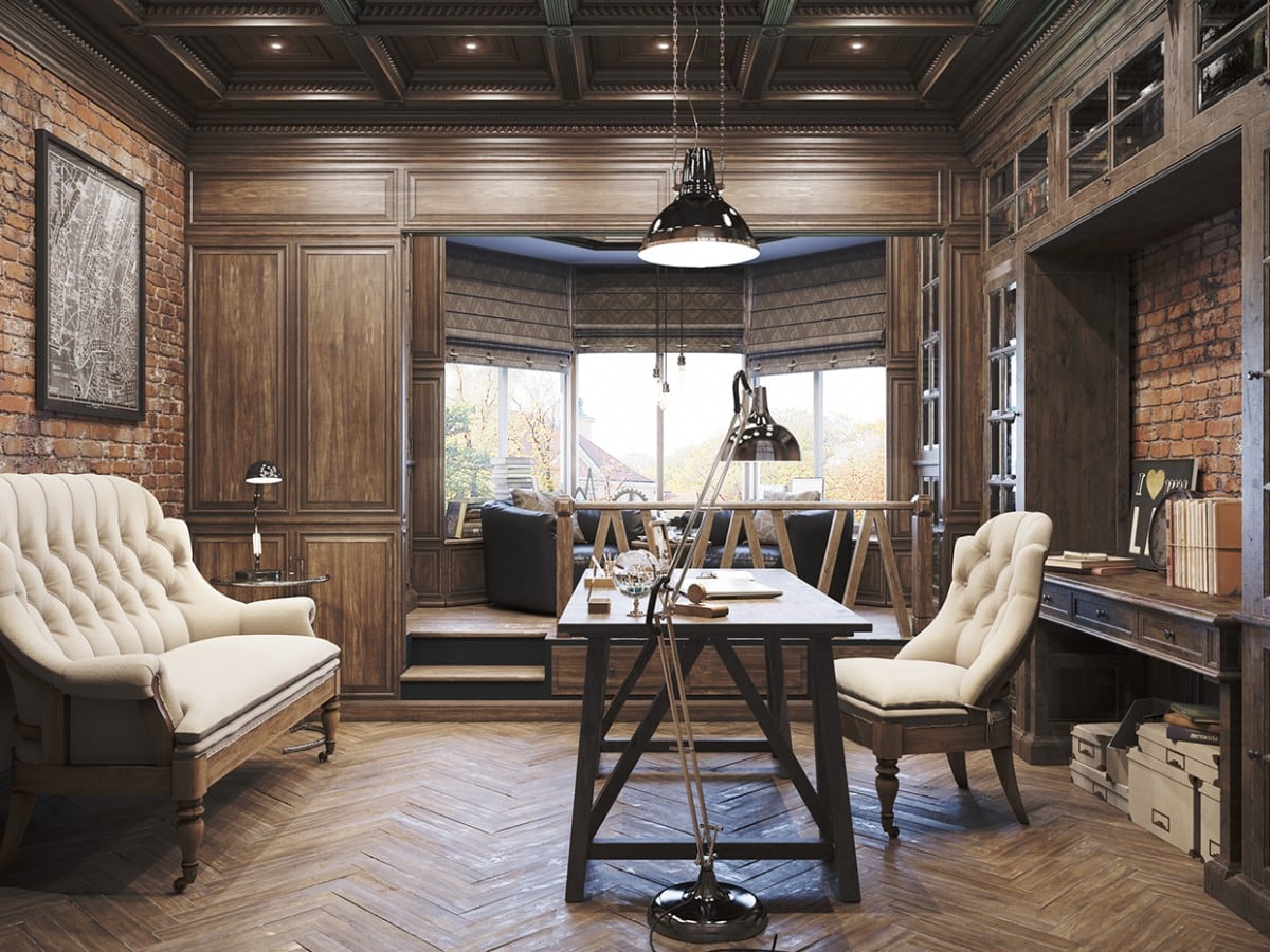 Vintage office for a private residence Denis Krasikov - www 