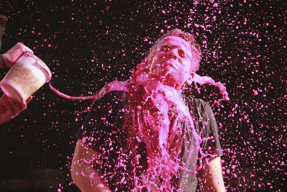 Colored water was splashed on a man during Holi celebrations in the southern Indian city of Chennai on March 6. Holi, also known as the Festival of Colors, heralds the beginning of spring and is celebrated all over India. (Reuters)