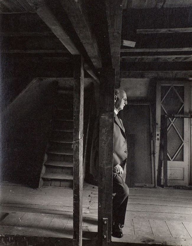 Anne Frank’s father Otto, revisiting the attic where they hid from the Nazis. He was the only survivor (1960).