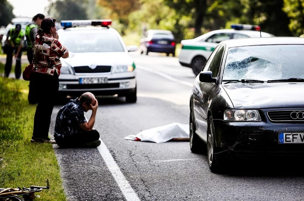 Lithuanian man in shock after accidentally hitting and killing an eight year old.