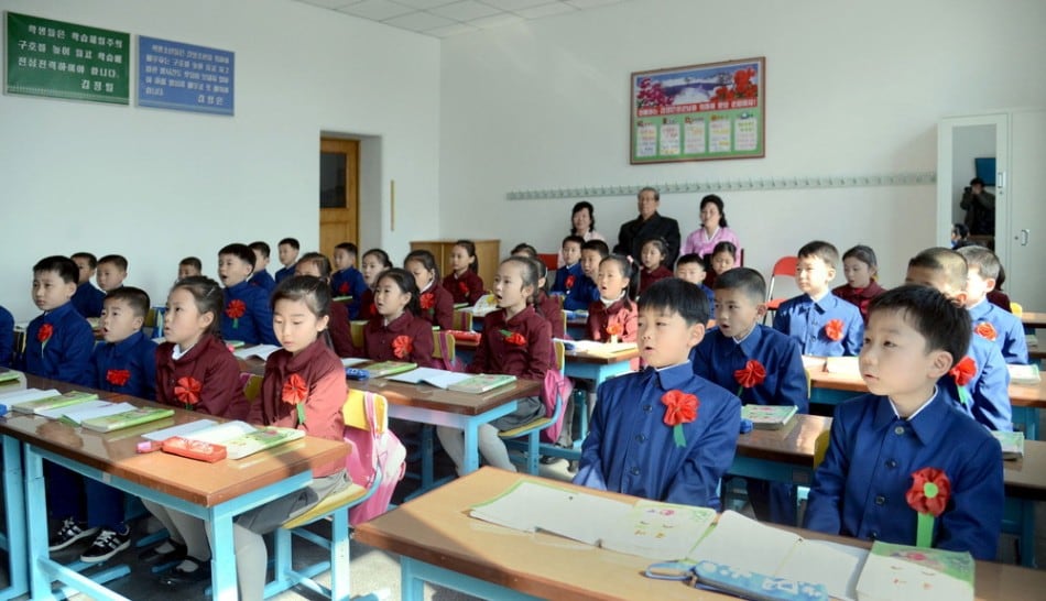 The new school year began in the DPRK with due ceremonies at schools. (Photo by Reuters/KCNA)