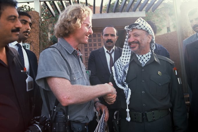 Peter Turnley and Yasser Arafat, 1988