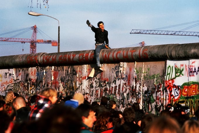 The fall of the Berlin Wall, 1989