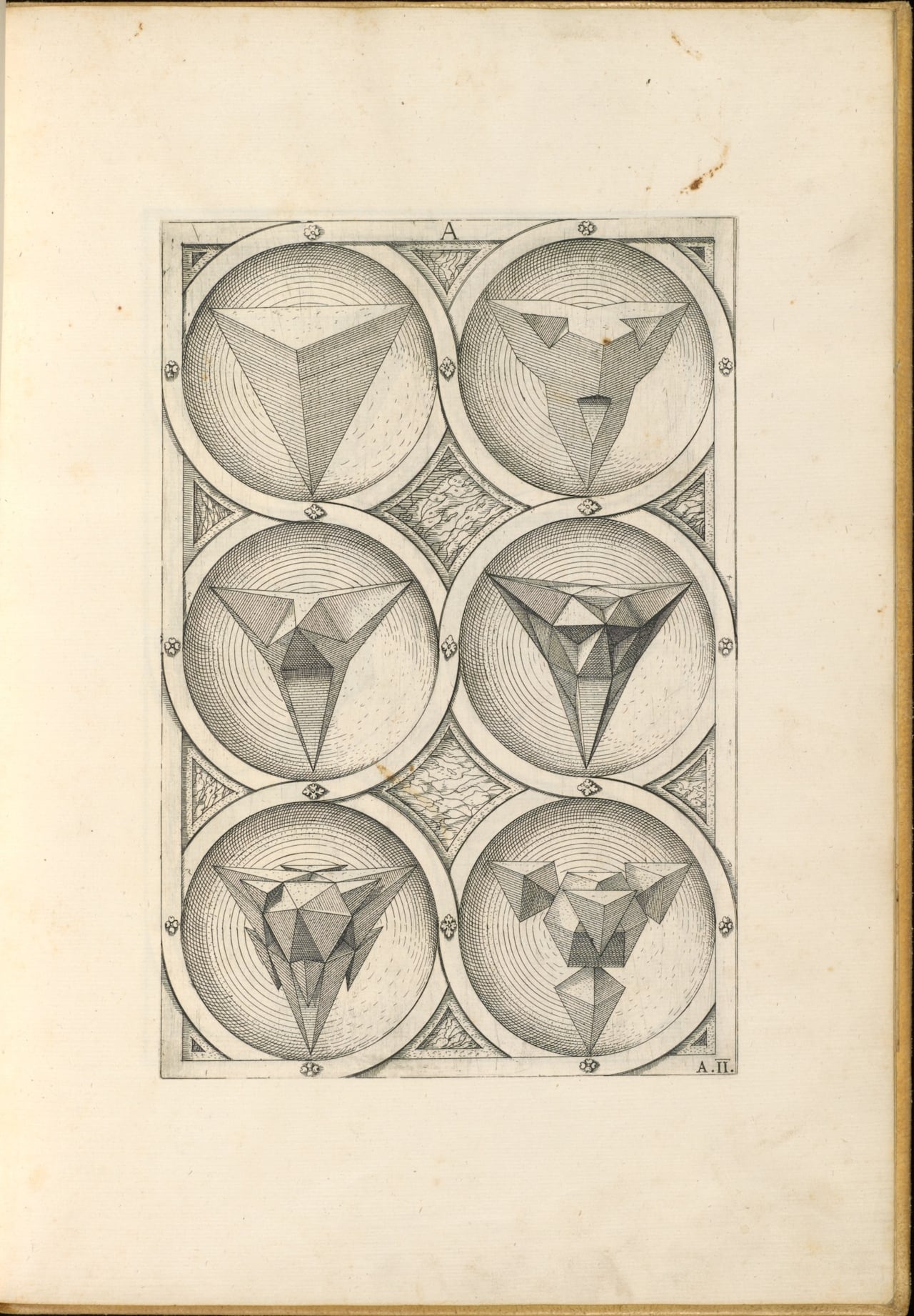 Page from Wenzel Jamnitzer’s ‘Perspectiva corporum regularium’