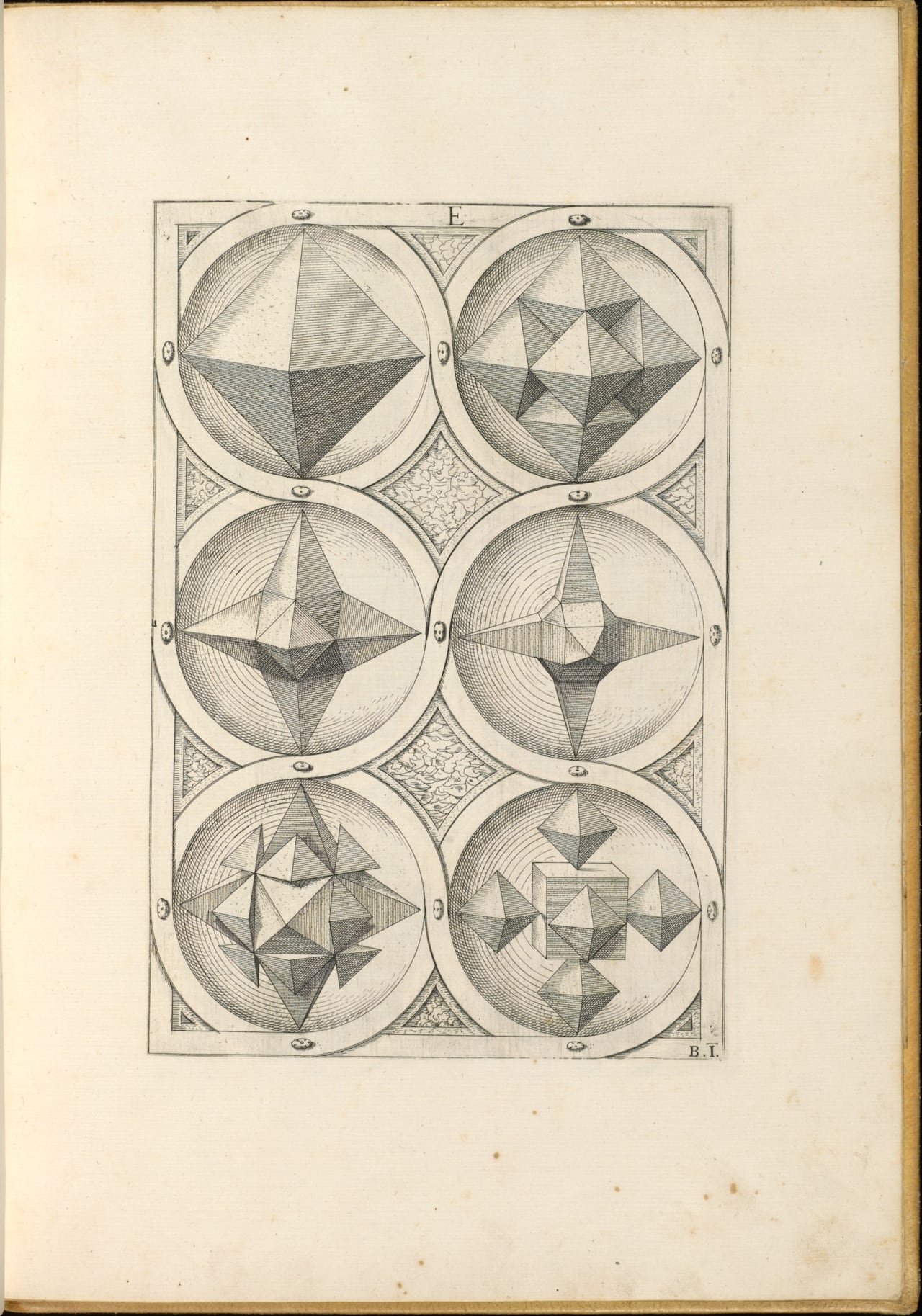 Page from Wenzel Jamnitzer’s ‘Perspectiva corporum regularium’