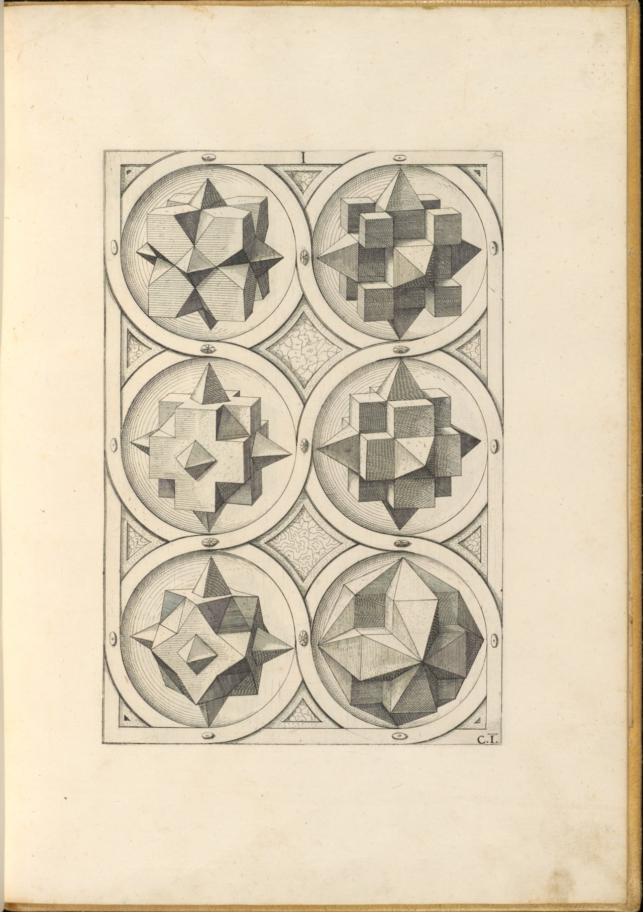 Page from Wenzel Jamnitzer’s ‘Perspectiva corporum regularium’
