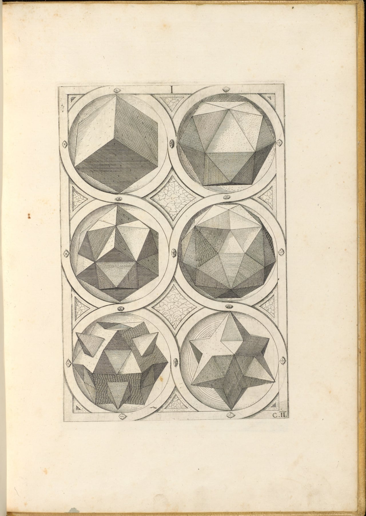 Page from Wenzel Jamnitzer’s ‘Perspectiva corporum regularium’