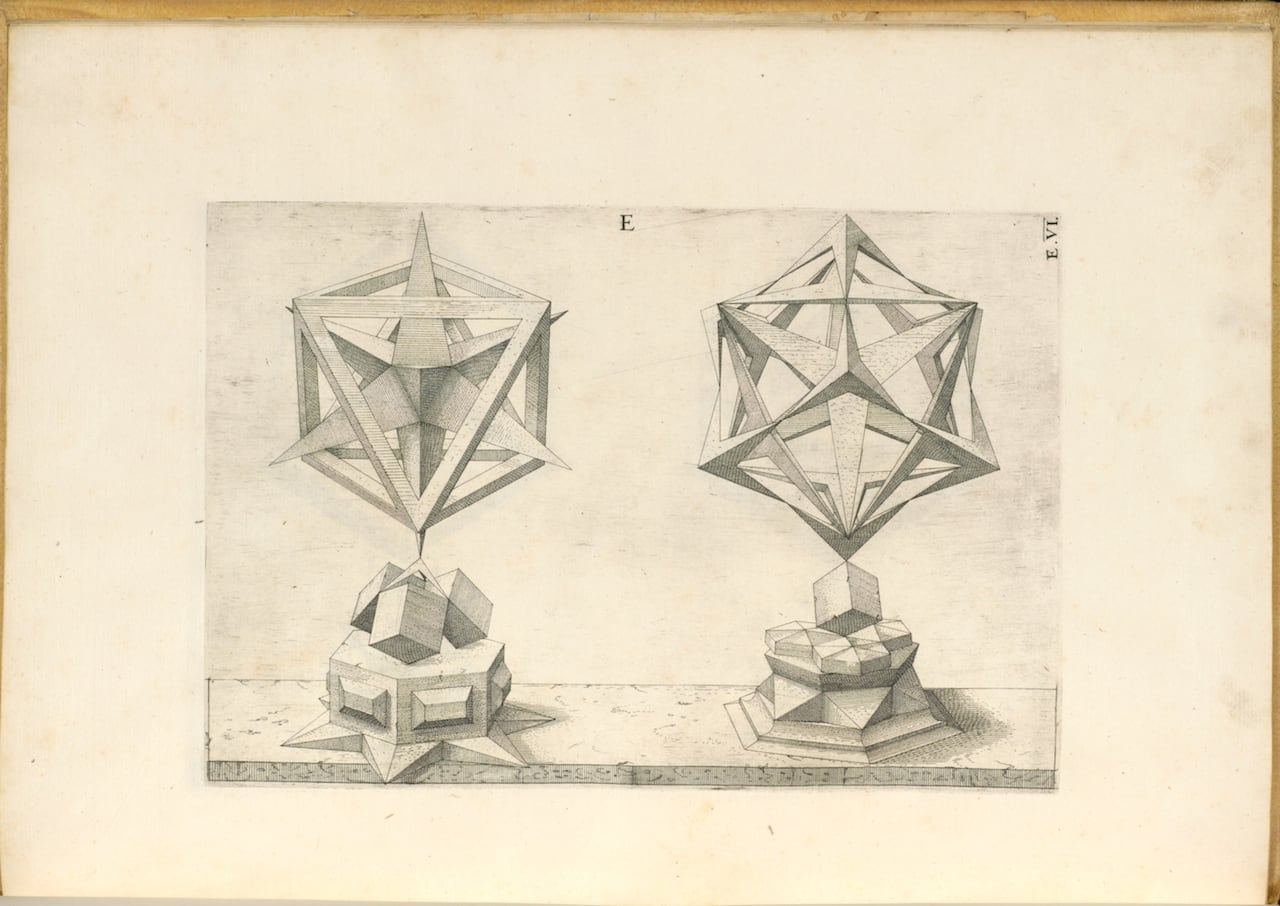 Page from Wenzel Jamnitzer’s ‘Perspectiva corporum regularium’