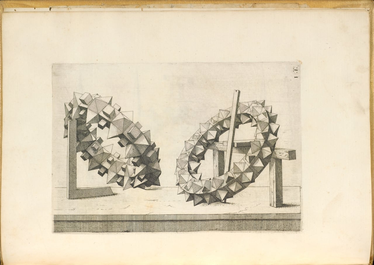 Page from Wenzel Jamnitzer’s ‘Perspectiva corporum regularium’