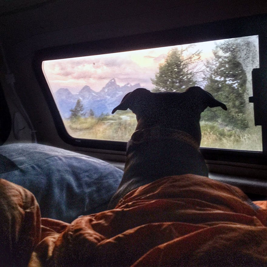 We camped in the back of our truck