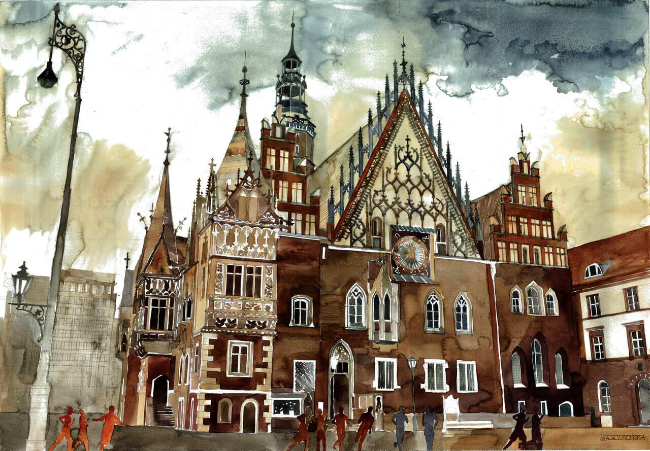 Architectural Watercolors By Maja Wronska FreeYork