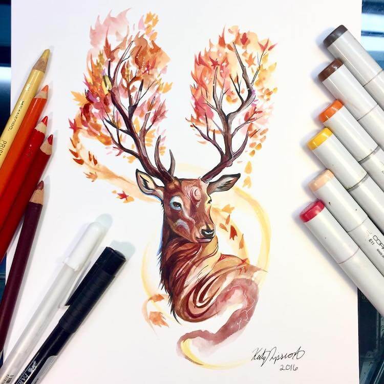 Animal Paintings Exploding with Colorful Spirit by Katy FREEYORK