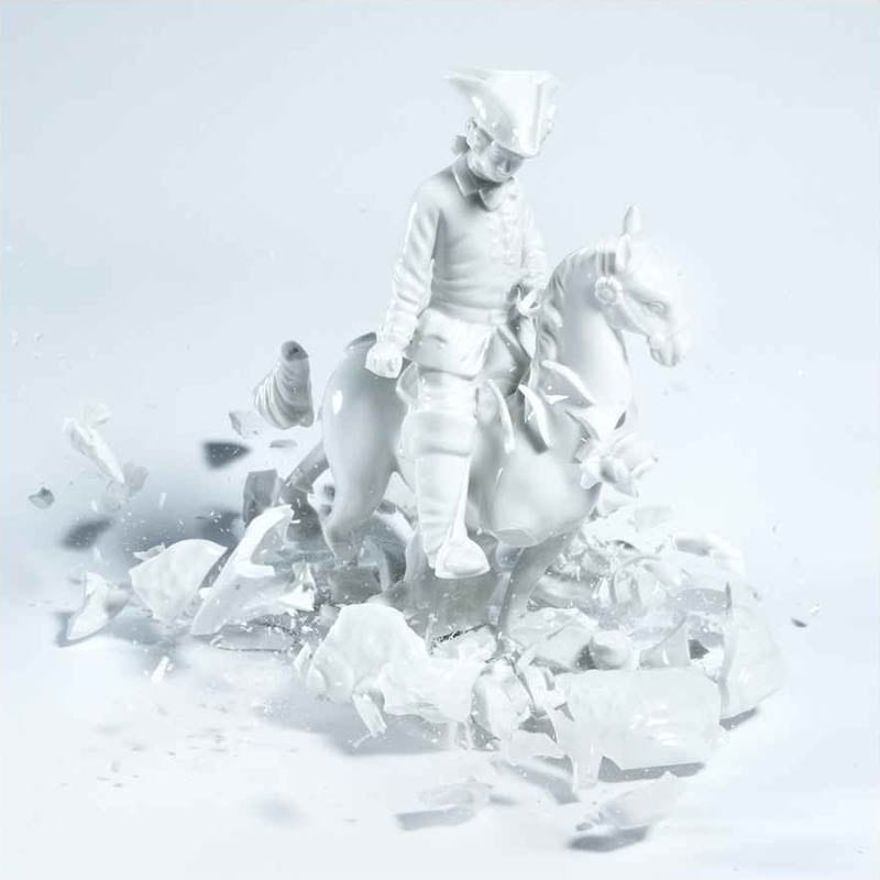 4153 crashing porcelain action figures by martin klimas