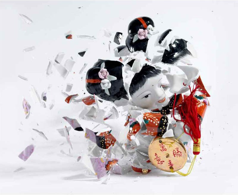 8102 Crashing Porcelain Action Figures by Martin Klimas