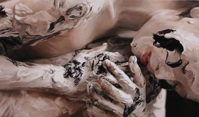 The Mess of Emotion - Hyperrealistic Paintings of a Woman Covered in