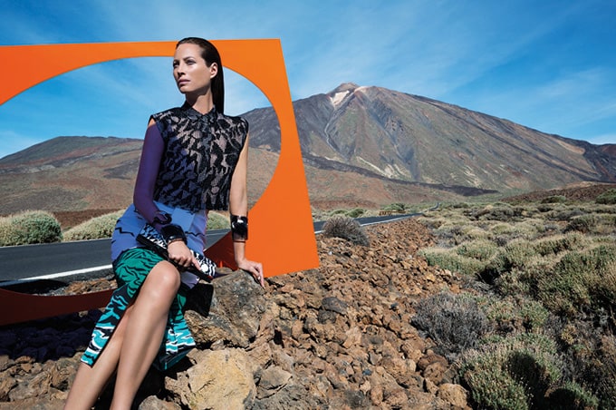 christy turlington in"missoni advertising campaign