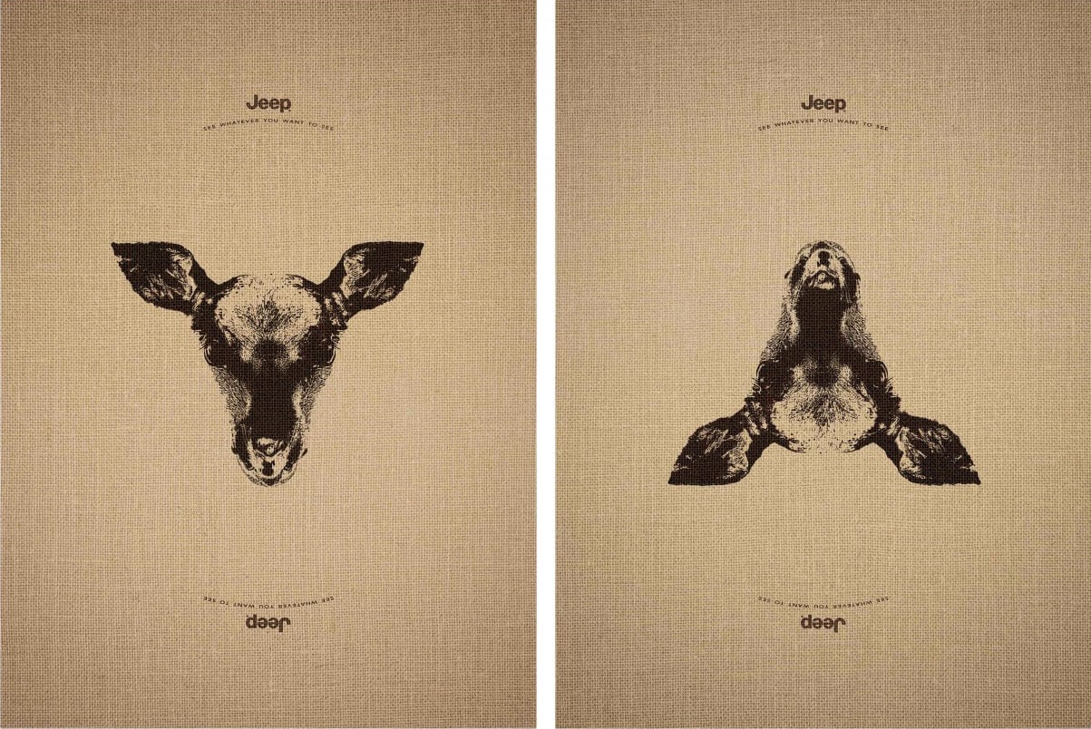 stunning jeep adverts that reveal hidden animals when images