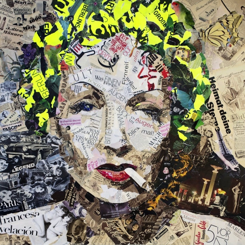 Iconic Collage Portraits Made Of Old Newspapers, Glossy Magazines and ...