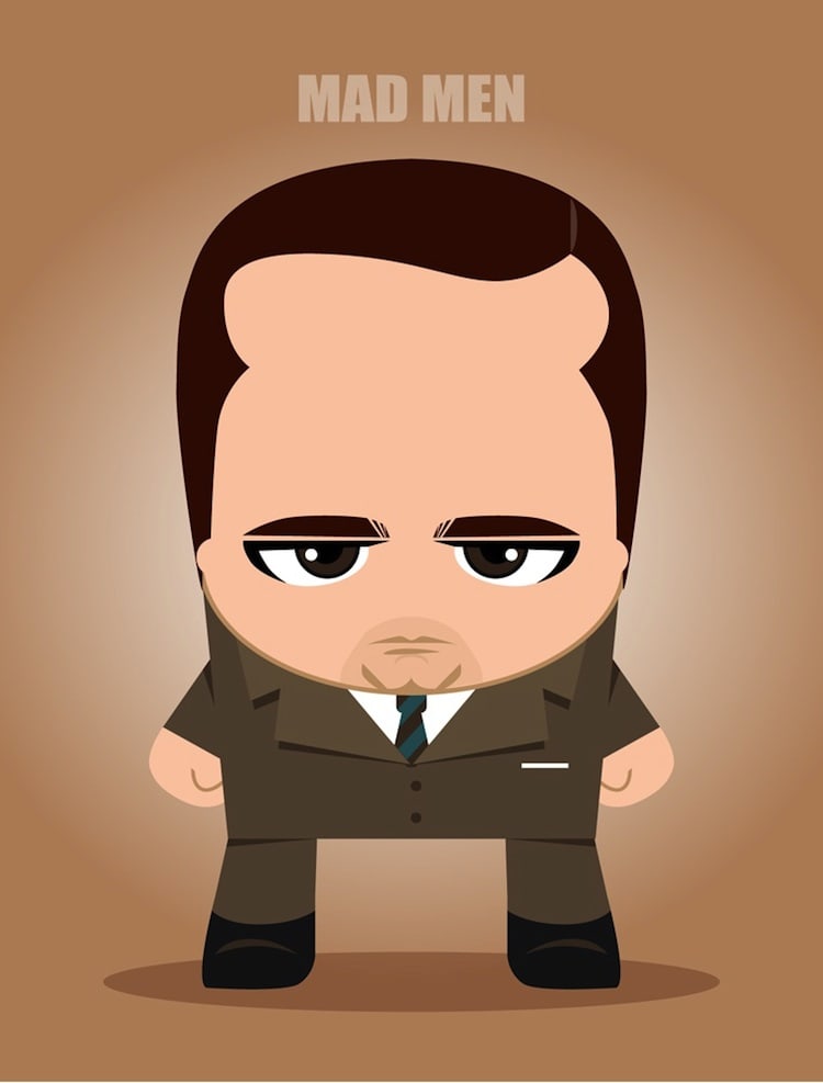 “Big Head” Hilarious Illustrated Characters From Famous Movies & TV