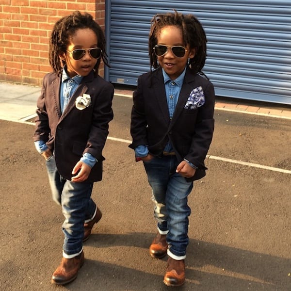 “2YungKings” Young Twin Brothers Dressed In Matching Dapper Outfits