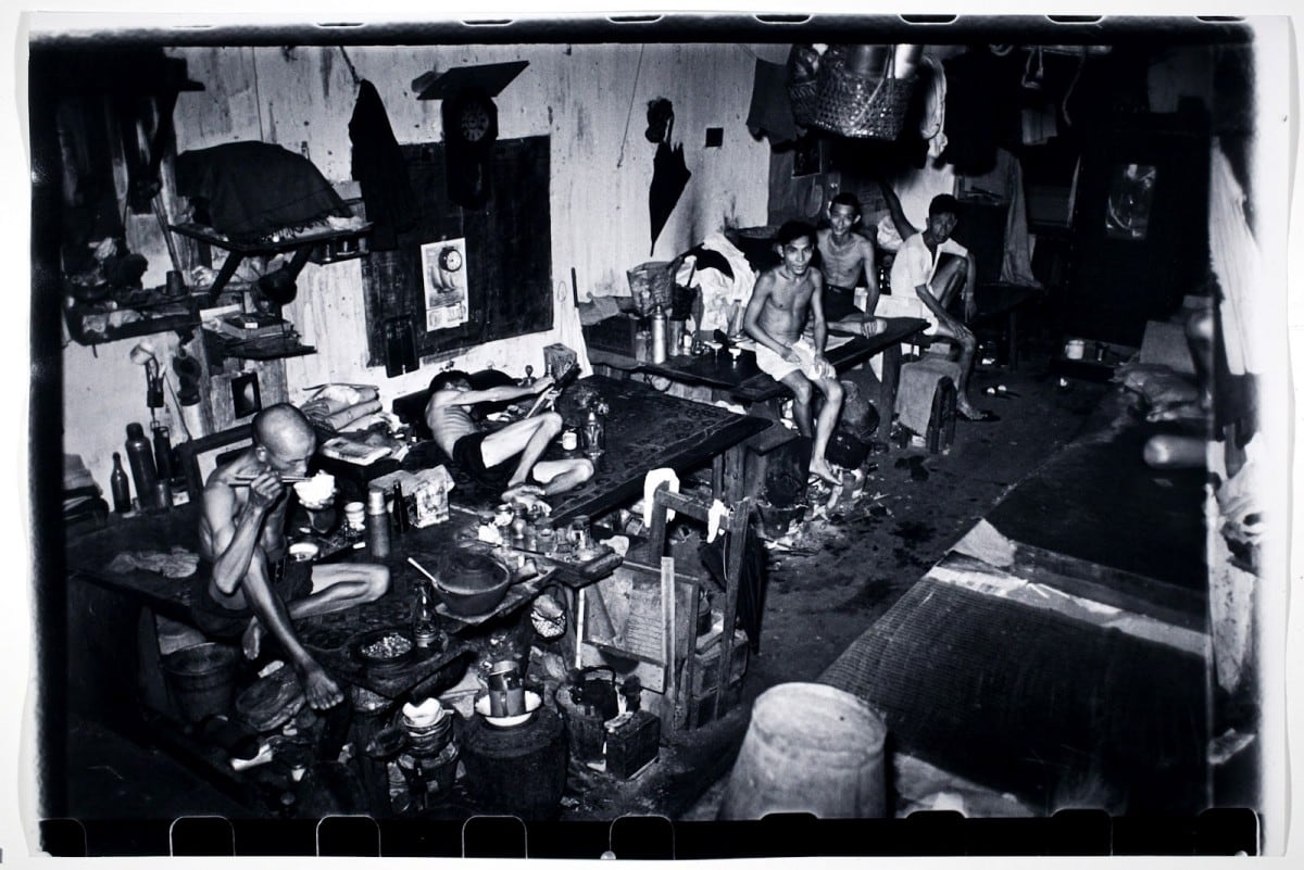 An opium den in Singapore, 1941