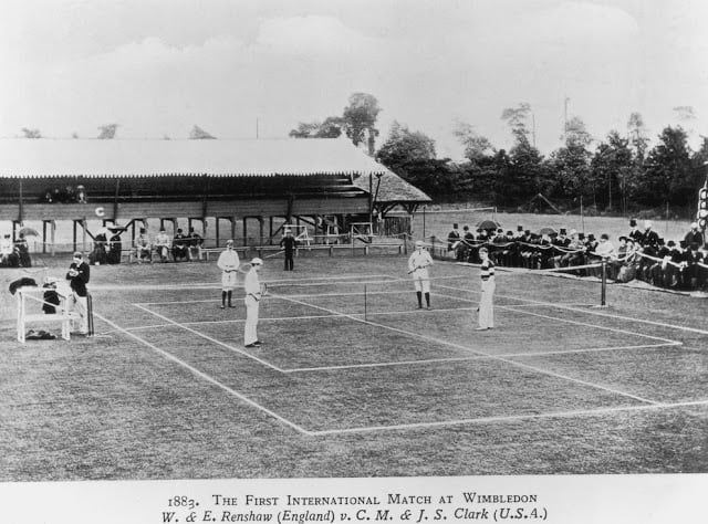 The first international match at Wimbledon