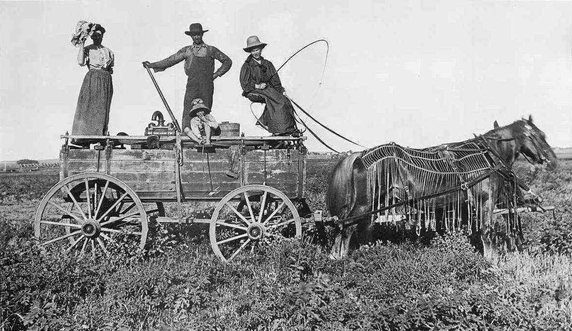 A Kansas water wagon in the year 1900