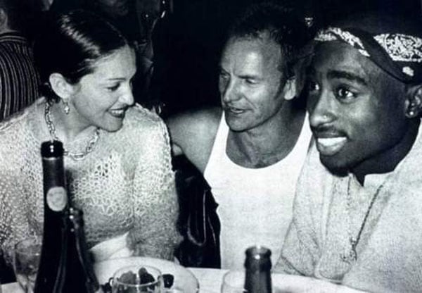 Madonna, Sting and Tupac hanging out