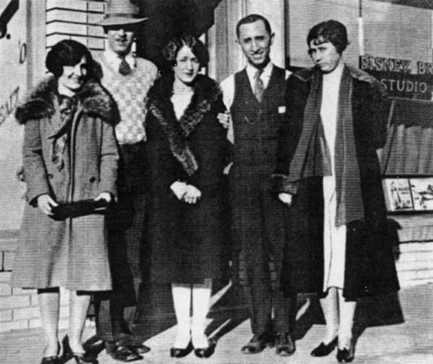Roy O. and Walt Disney on the day they opened Disney Studios