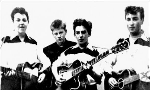 The Beatles at the beginning of their career
