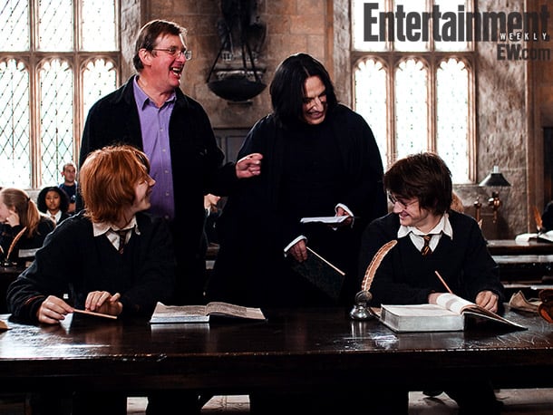 Grint, Newell, Alan Rickman, and Radcliffe, Harry Potter and the Goblet of Fire (2005) Image Credit: Murray Close