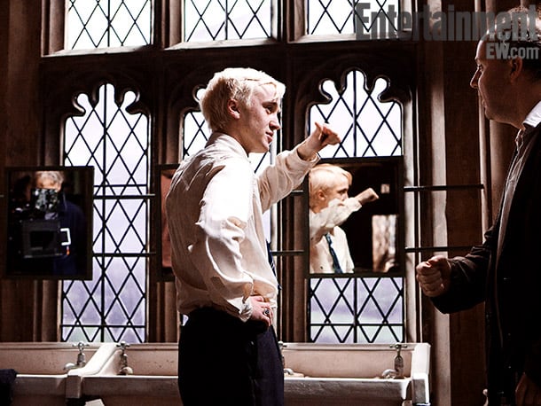 Tom Felton and Yates, Harry Potter and the Half-Blood Prince (2009) Image Credit: Jaap Buitendijk