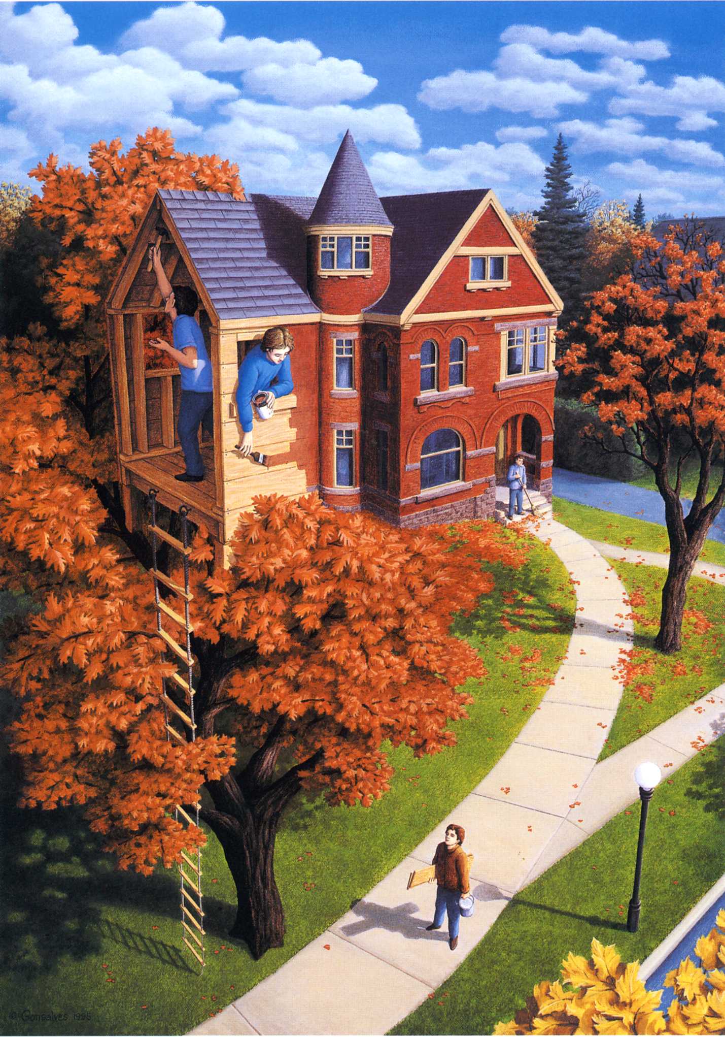 Mind Bending Optical Illusion Paintings By Rob Gonsalves | FREEYORK