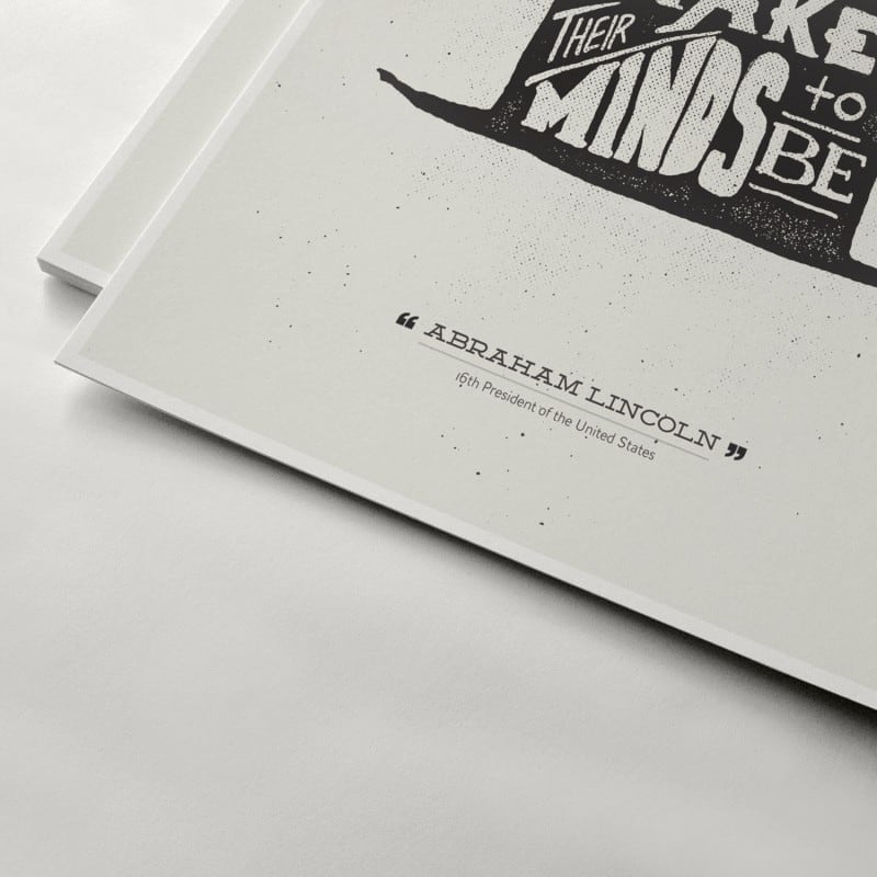 abraham lincoln hand lettered poster quote