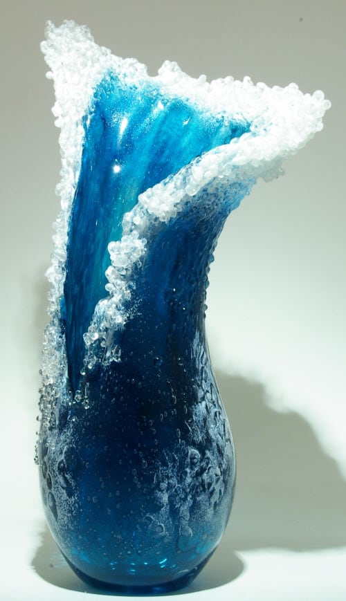 Majestic Ocean Wave Vases By Hawaiian Artist Duo FREEYORK