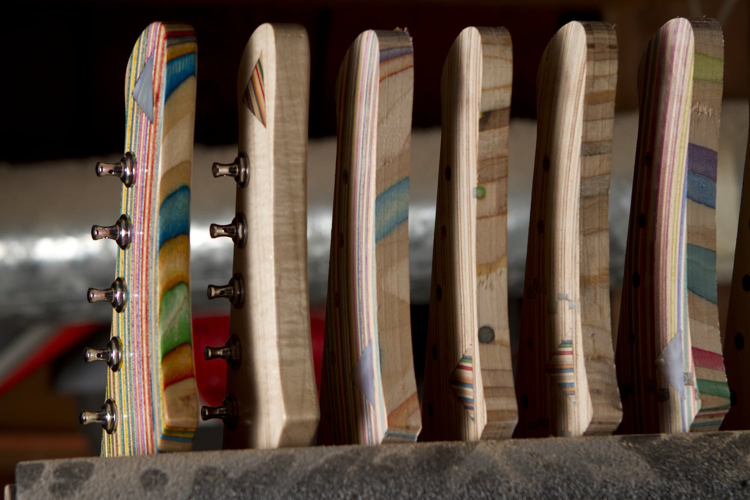 Colorful Guitars Made From Recycled Skateboard Decks FREEYORK