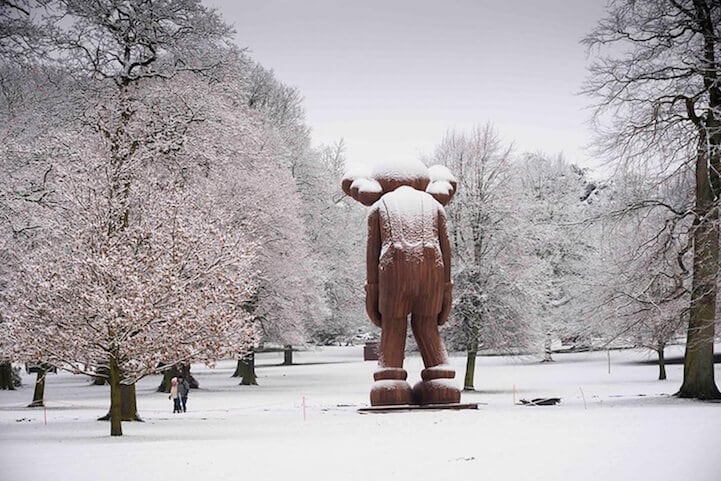 Giant Statues of KAWS' Popular Figures Make Their Debut at