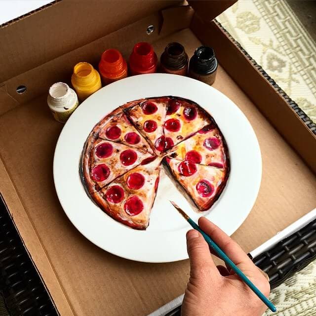 Artist's Hyperrealistic Paintings Create Yummy Illusions on Dinner