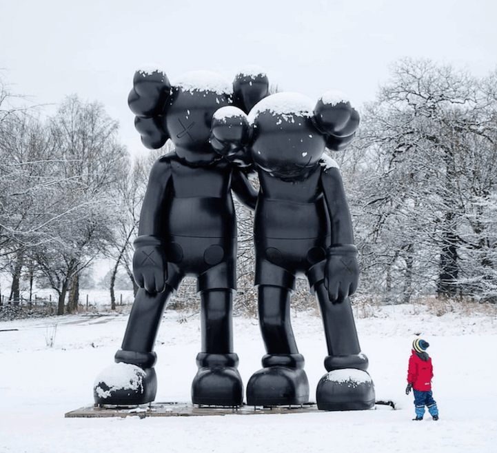 Giant Statues of KAWS' Popular Figures Make Their Debut at Yorkshire
