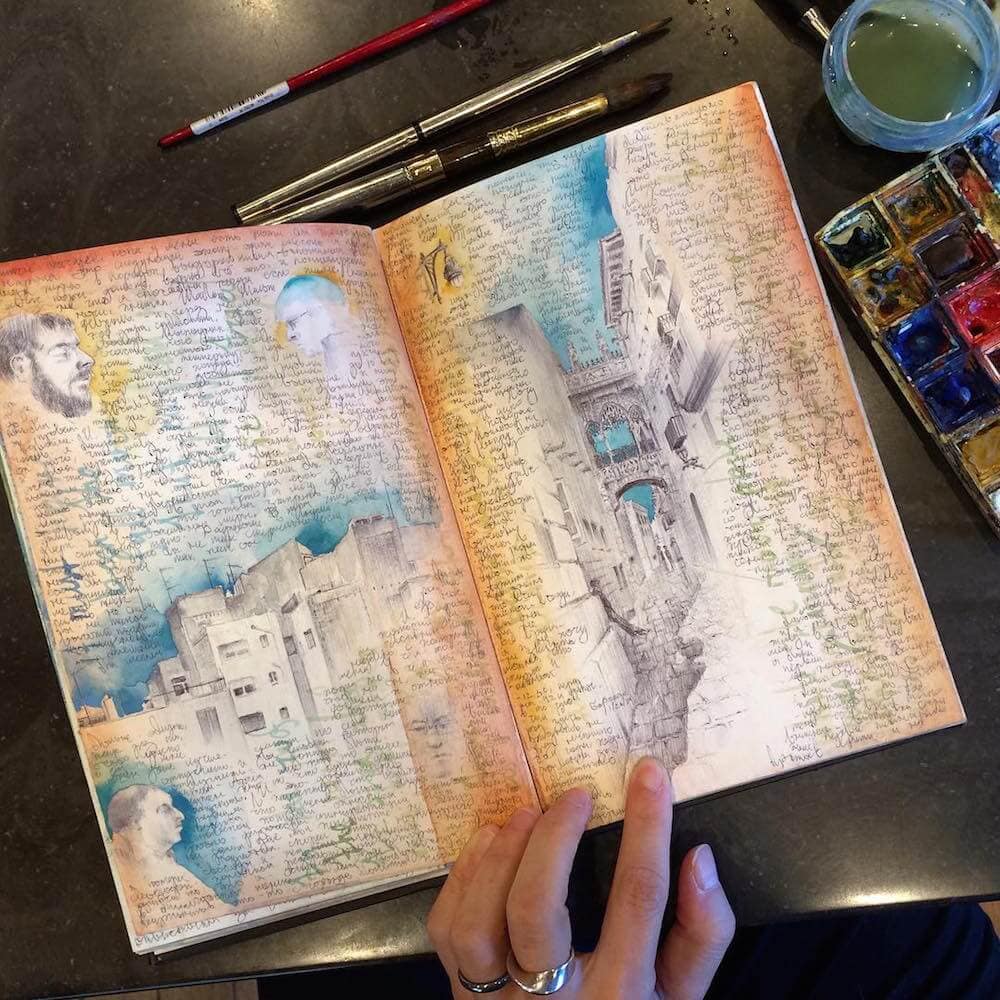Watercolor Sketchbooks by Artist Dina Brodsky FREEYORK
