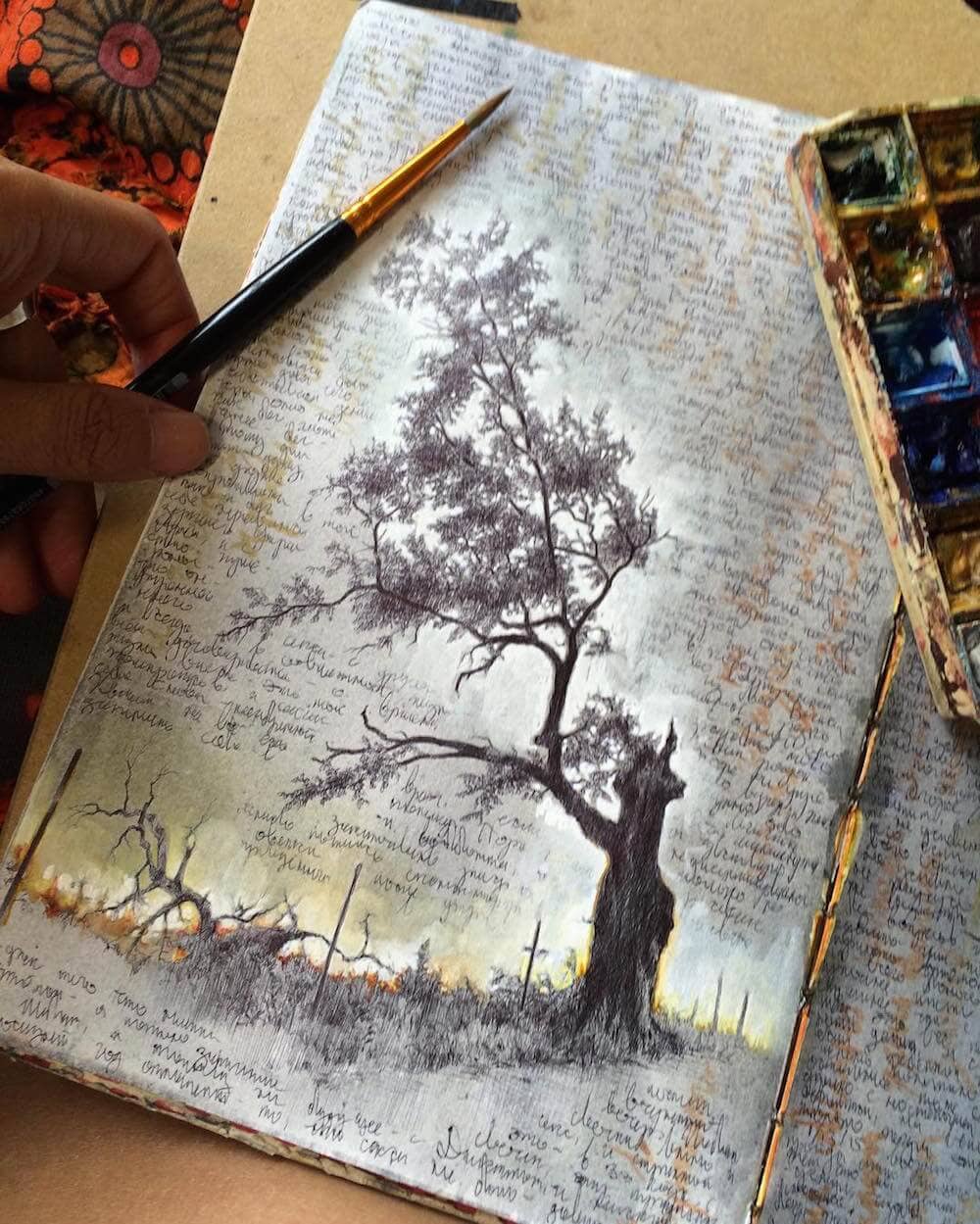 Watercolor Sketchbooks by Artist Dina Brodsky FREEYORK