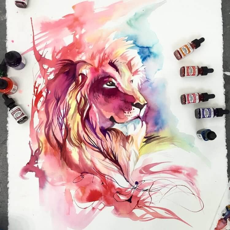 Animal Paintings Exploding with Colorful Spirit by Katy Lipscomb - FREEYORK