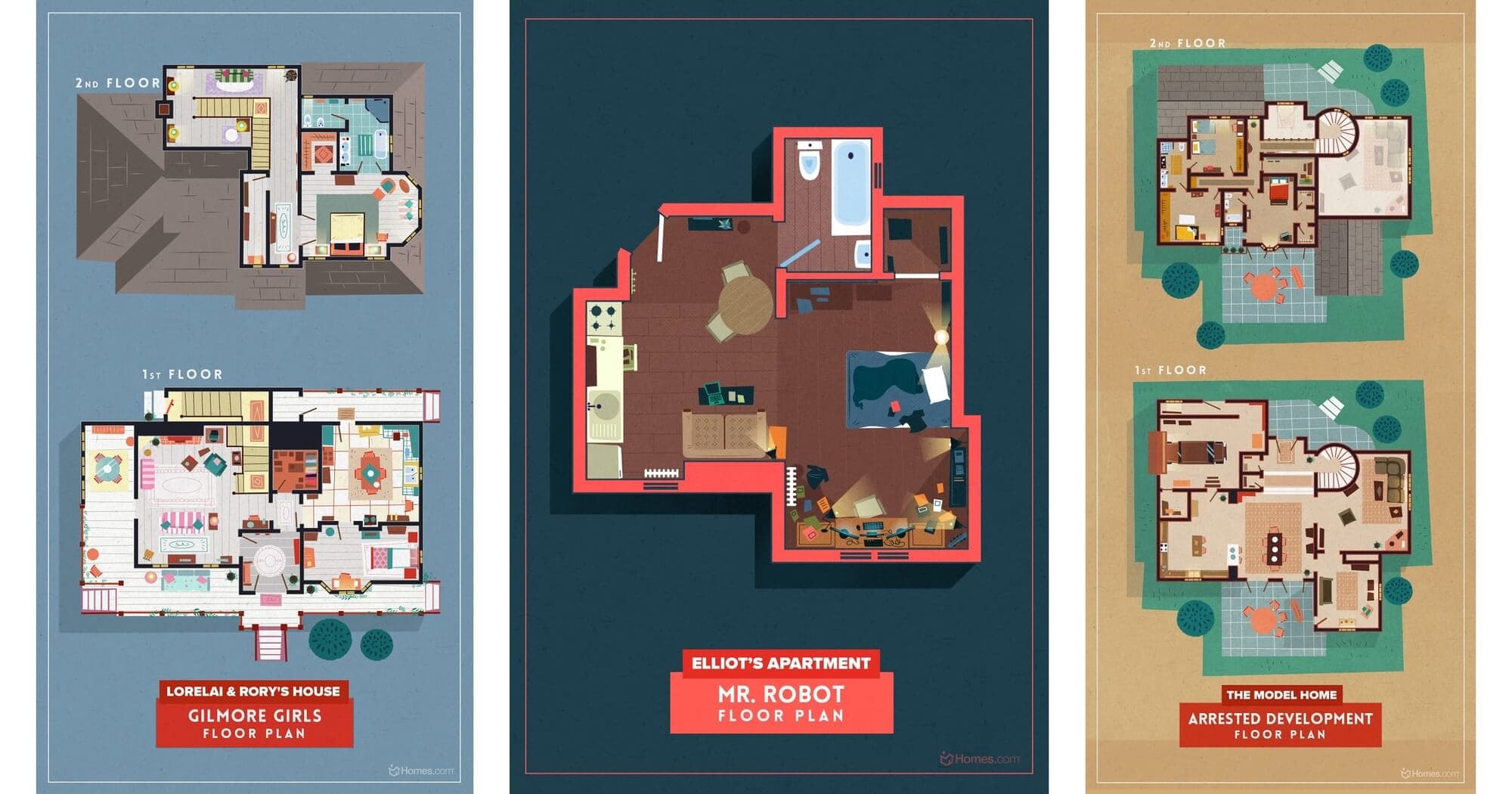 These Illustrations Show The Full Floor Plans Of Homes In Favorite
