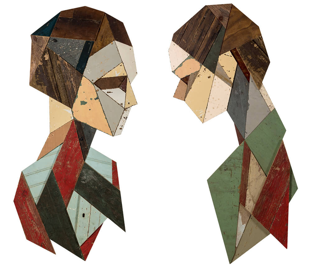 Download Geometric Wooden Portraits by 'Strook' | FREEYORK