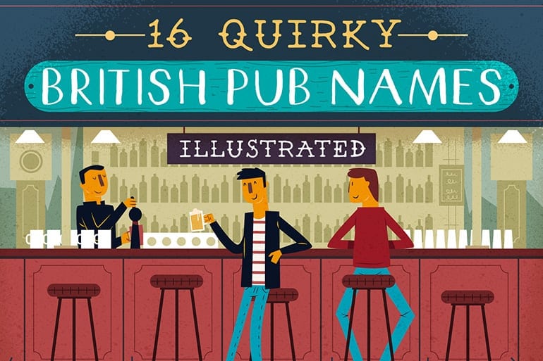 Strange British Pub Names Illustrated To Match Their Literal Meaning 