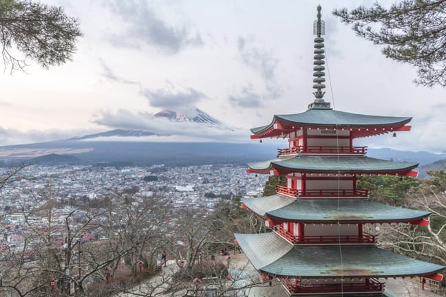 Sunrise over Mount Fuji