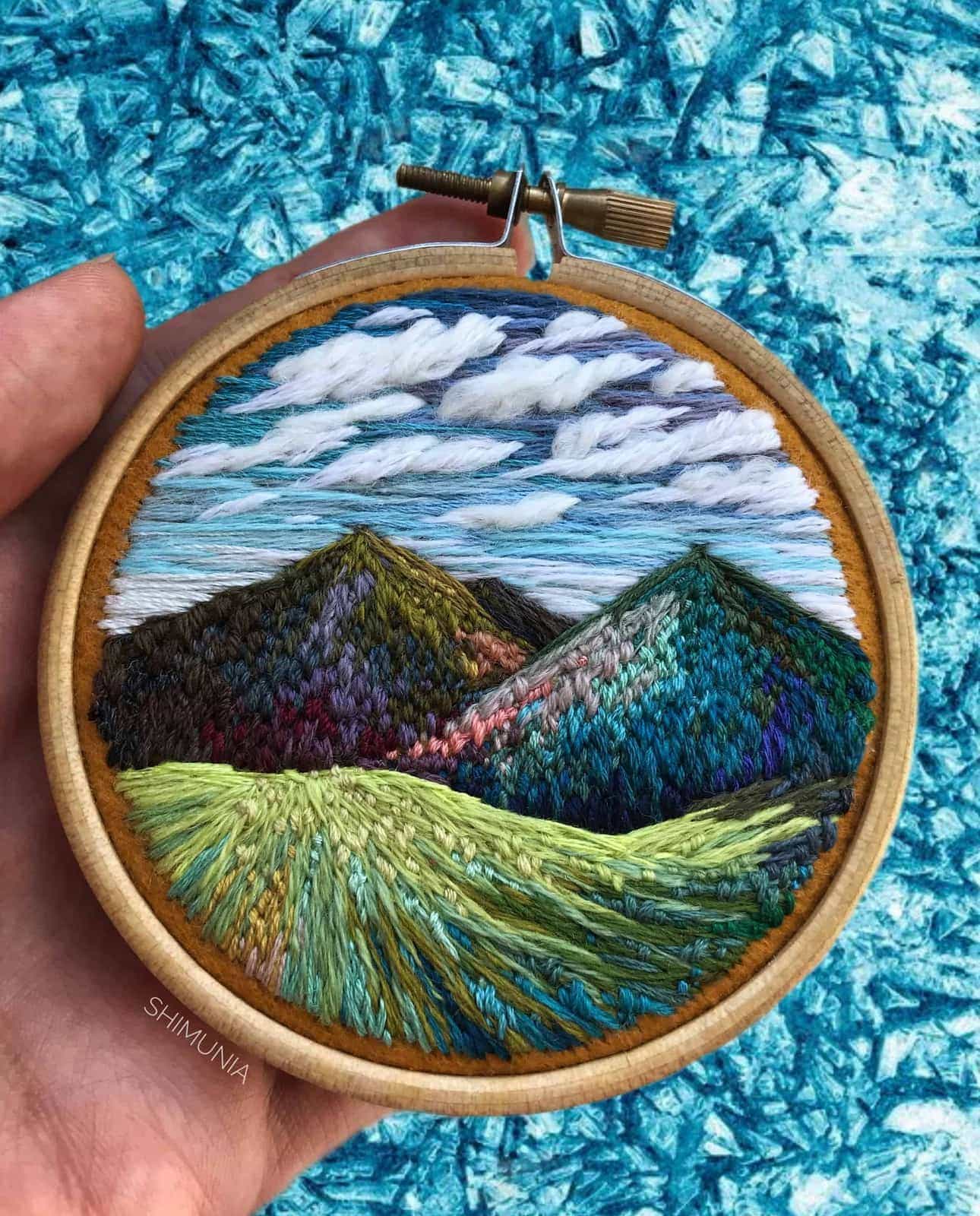 Landscape Embroidery Motifs By Vera Shimunia