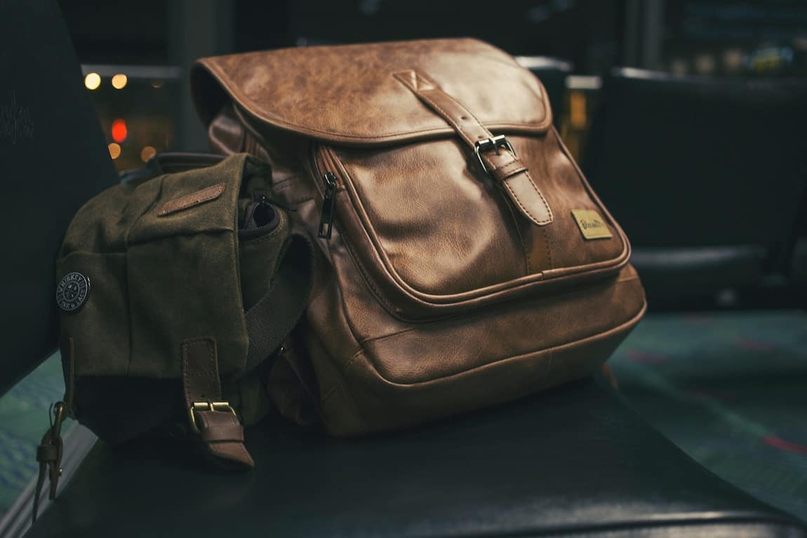 Leather work laptop bags for men -