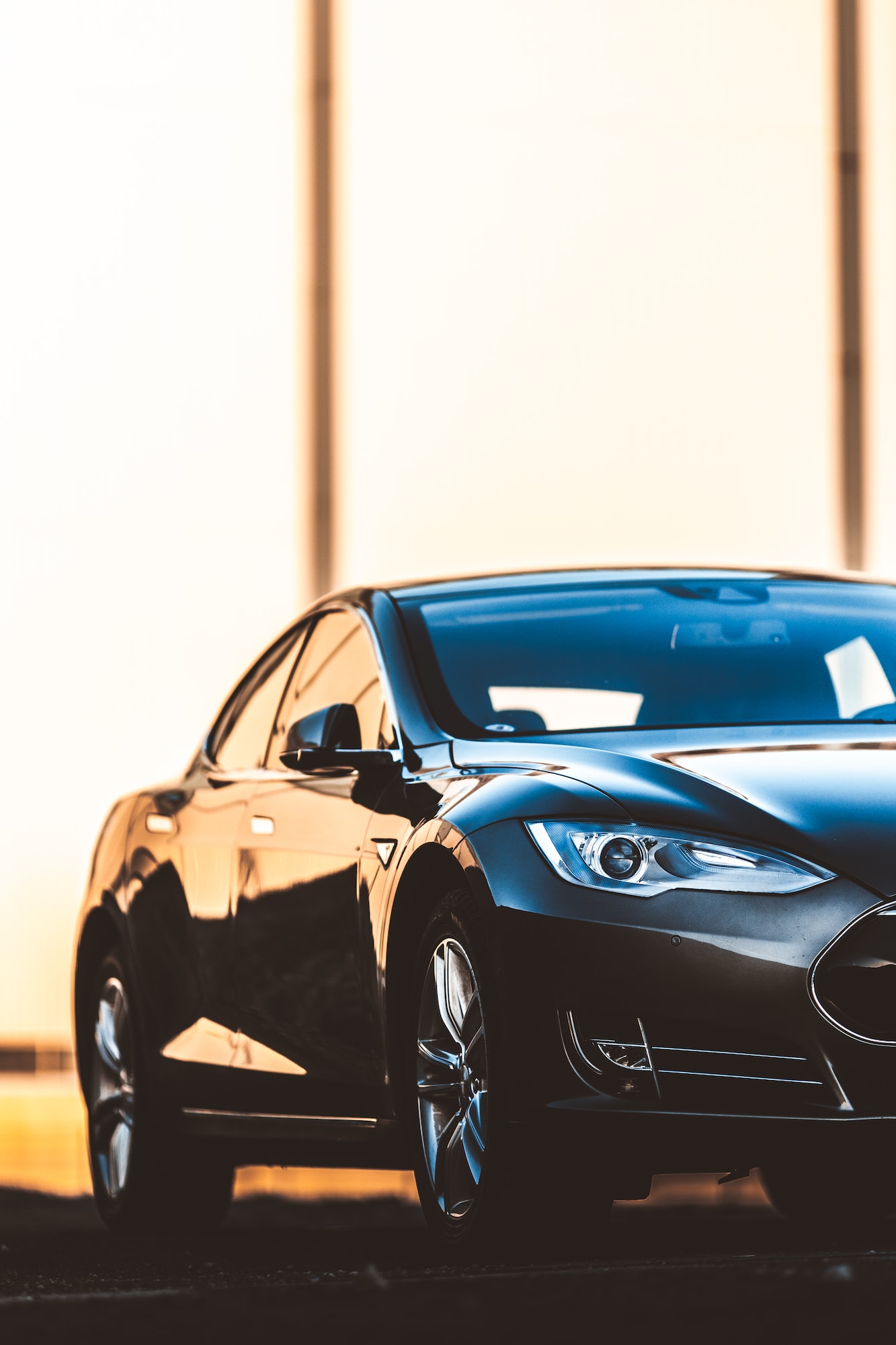 a car parked in a parking lot